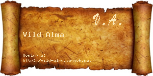 Vild Alma névjegykártya